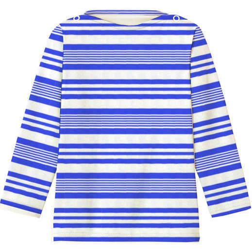 Boys' anti-UV T-shirt, orange striped | T-SHIRT MALO