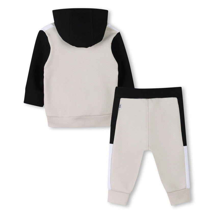 Sand Colorblock Jacket & Trousers Set