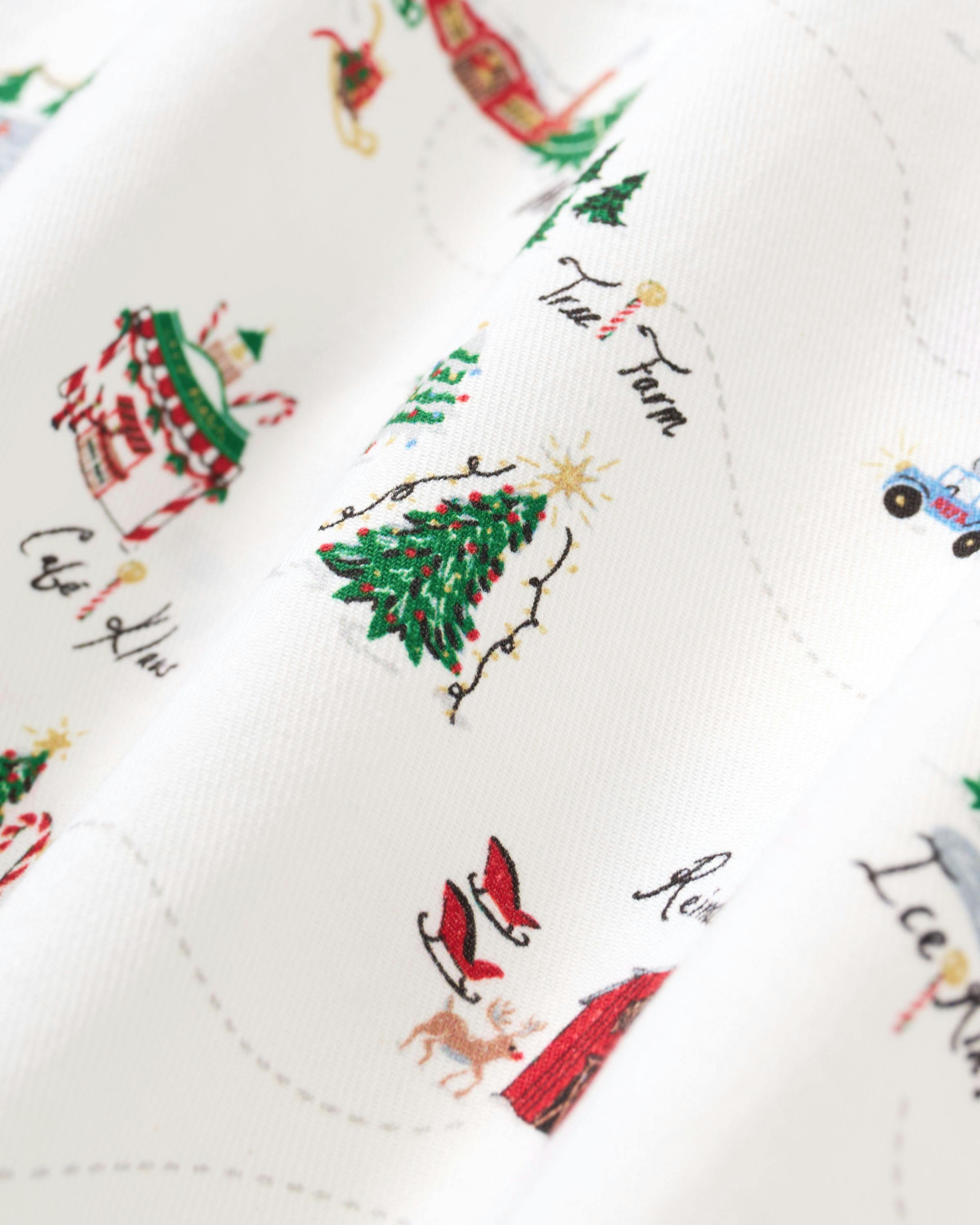 Kid's Twill Pajama Set in North Pole Chronicles