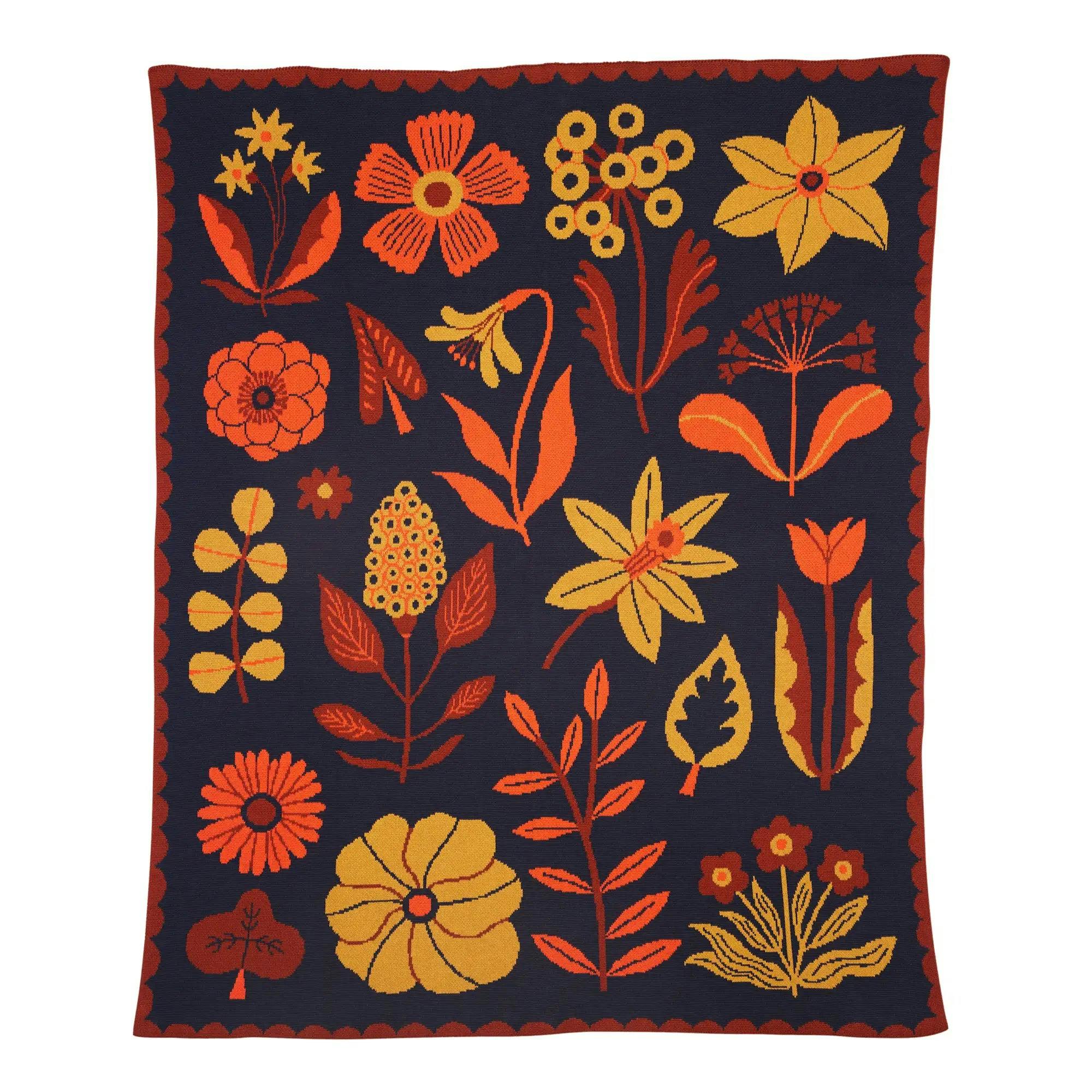 Petals Knit Throw Blanket