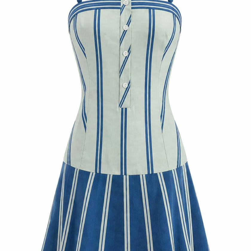 Lillie Cloud Ribbon Stripe Mini Dress