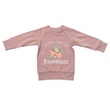 Girls Raglan Sweatshirt in Farm Fresh Strawberries