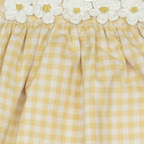Crochet Daisy Set in Pink Gingham