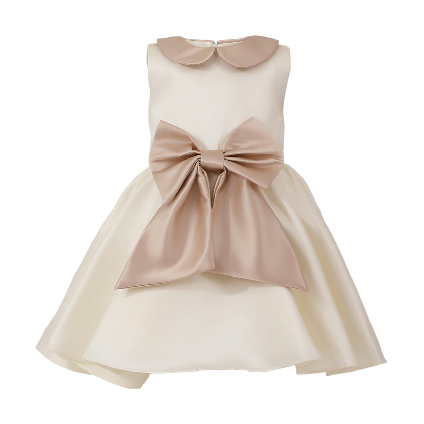 Cream Elaria Petal Bow Gown