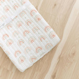 Parker Rainbow Cotton Quilted Change Pad Cover