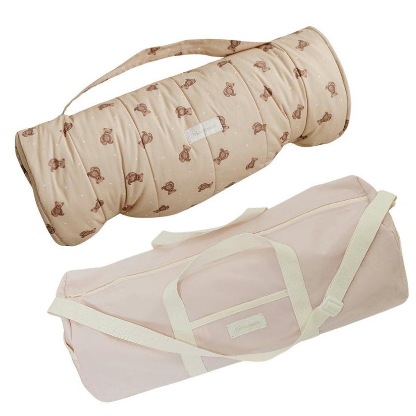 BLOOMERE  Nap Mat Set (Teddy Pink Bag)