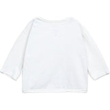 Wording Graphic Print Crew Neck Long Sleeve 2-Button Shoulder T-Shirt