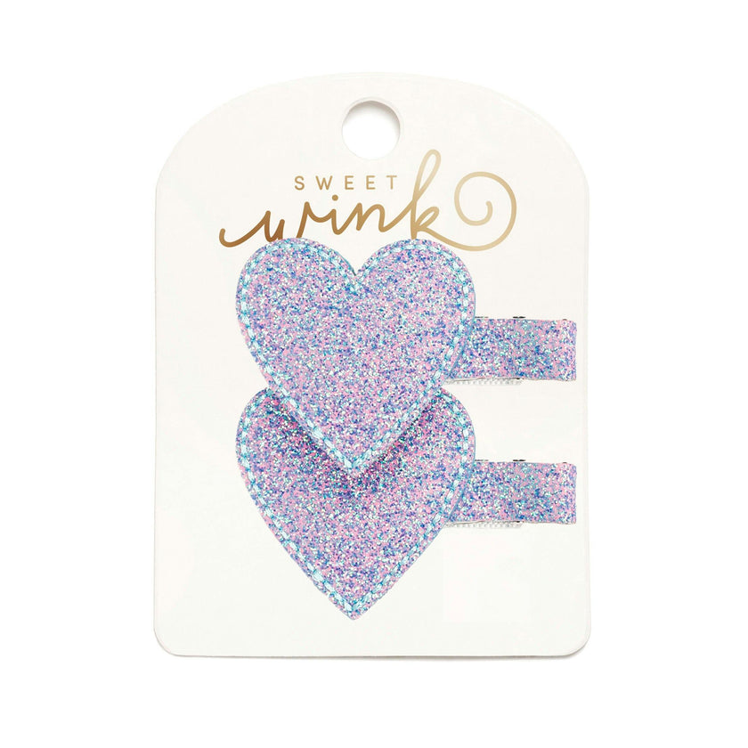Blue Heart Clip Set
