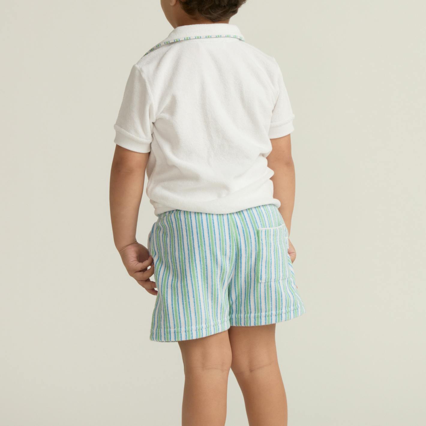 boys tamarin stripe french terry short