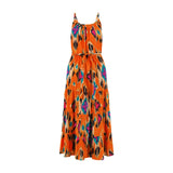 Sabine Womens Maxi Dress Fiesta Sunset Ikat, Fiesta Sunset Ikat
