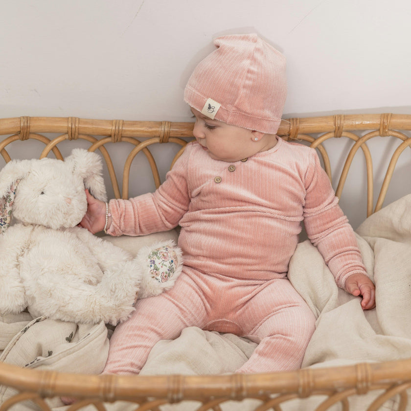 Fake Wrap Onesie with Hat