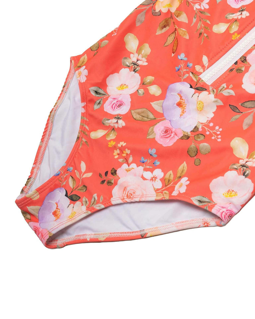 Girls Long Sleeve Zip One Piece – Aspen