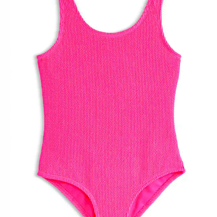 Ester Crinkle One Piece Swimsuit - Lipstick Pink