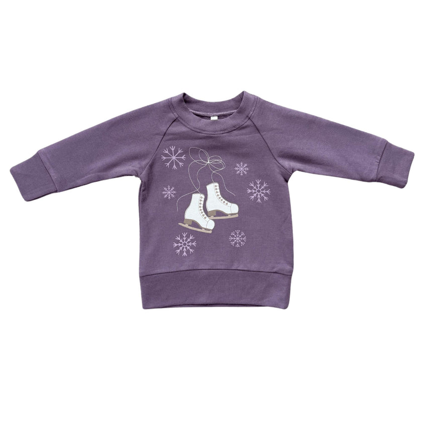 Girls Raglan Sweatshirt in Slate Daisy