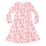 PAW Patrol: Valentine's Pink Bamboo Girls' Long Sleeve Dress