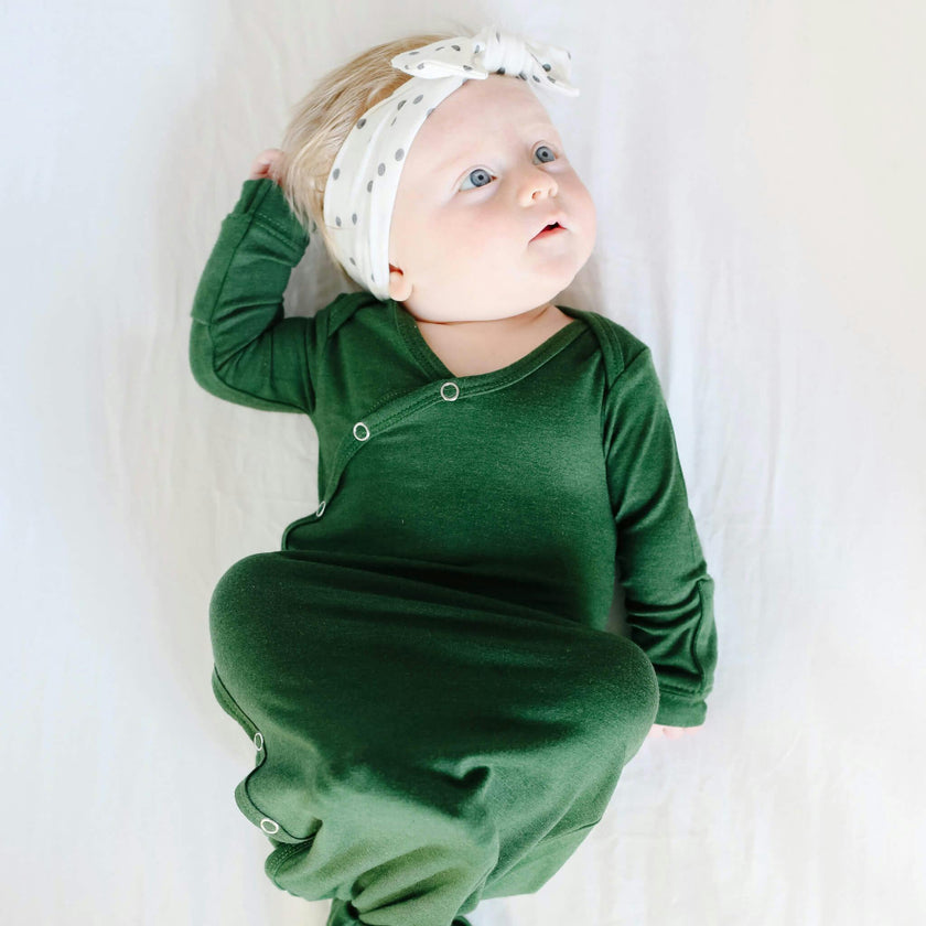 Newborn Knotted Gown - Alder