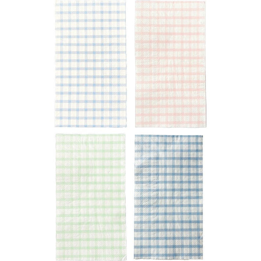 Pastel Mixed Light Gingham Guest Napkins