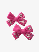 Mini Pink Candy Cane Camila Bow Set