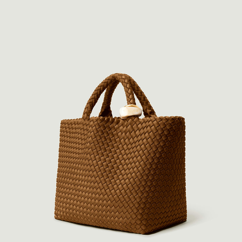 St. Barths Medium Tote Beads | Teak