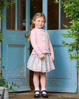 Arabella Floral Ric-Rac Skirt in Pink