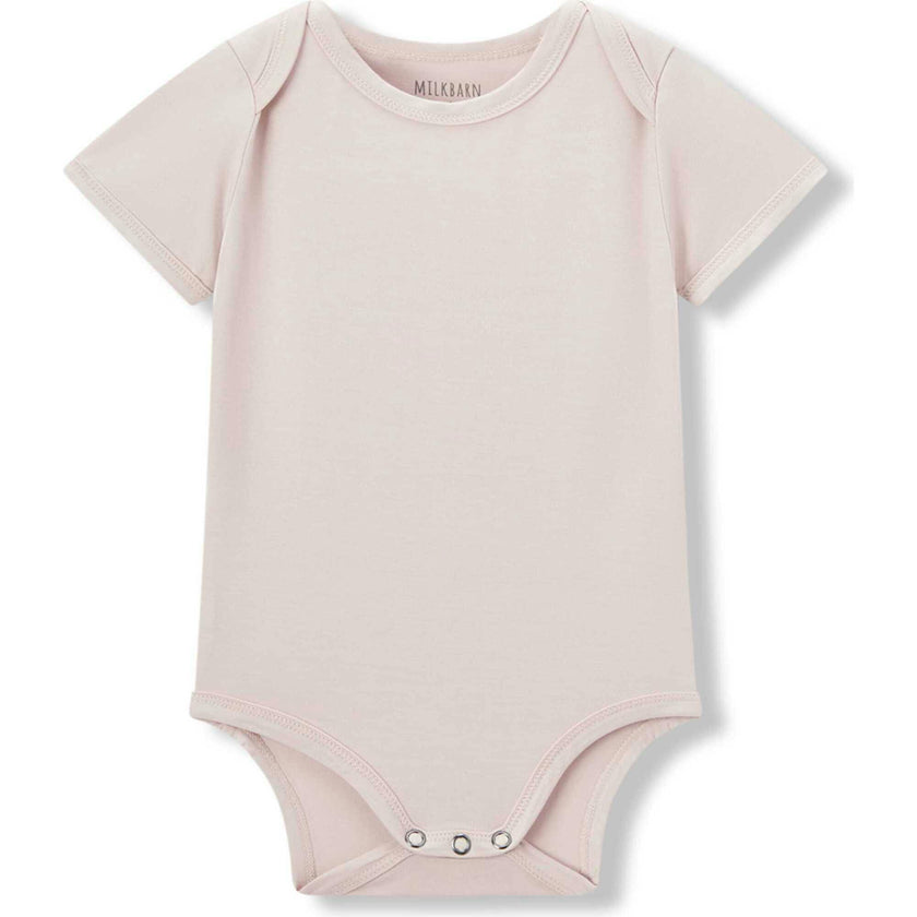 Sepia Rose Luxe Solid Short Sleeve One Piece