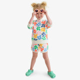 Clearance kids recess short in rainbow blooms