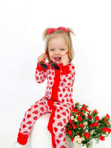 Strawberry Fields Ruffle Snoozer