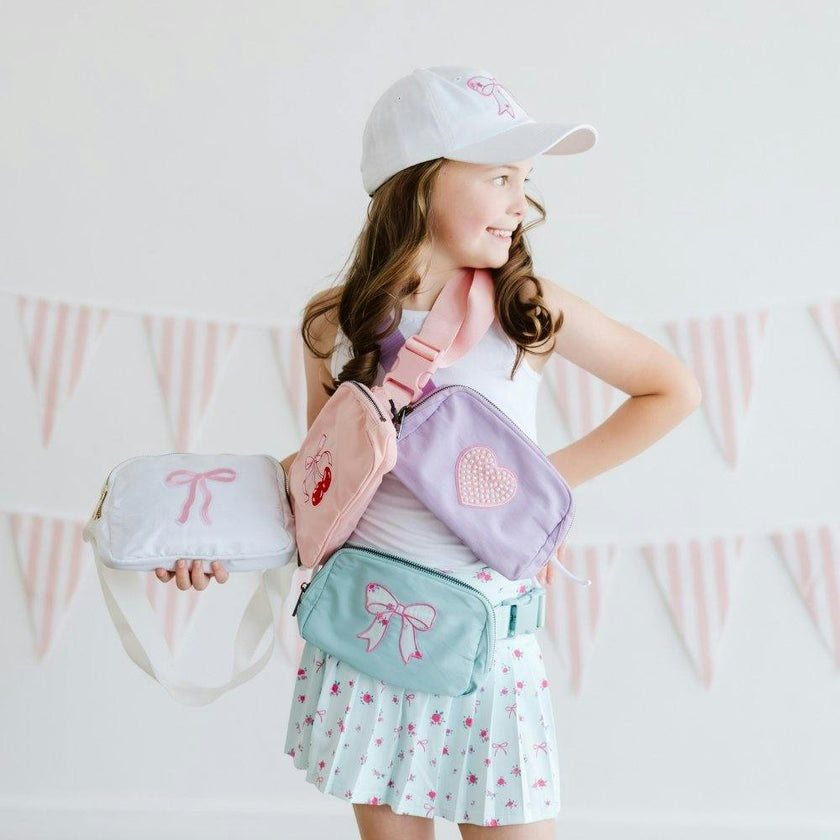 Pearl Heart Patch Belt Bag