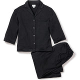 The Olivia Wide Leg Pima Pajama Set in Periwinkle Stripe