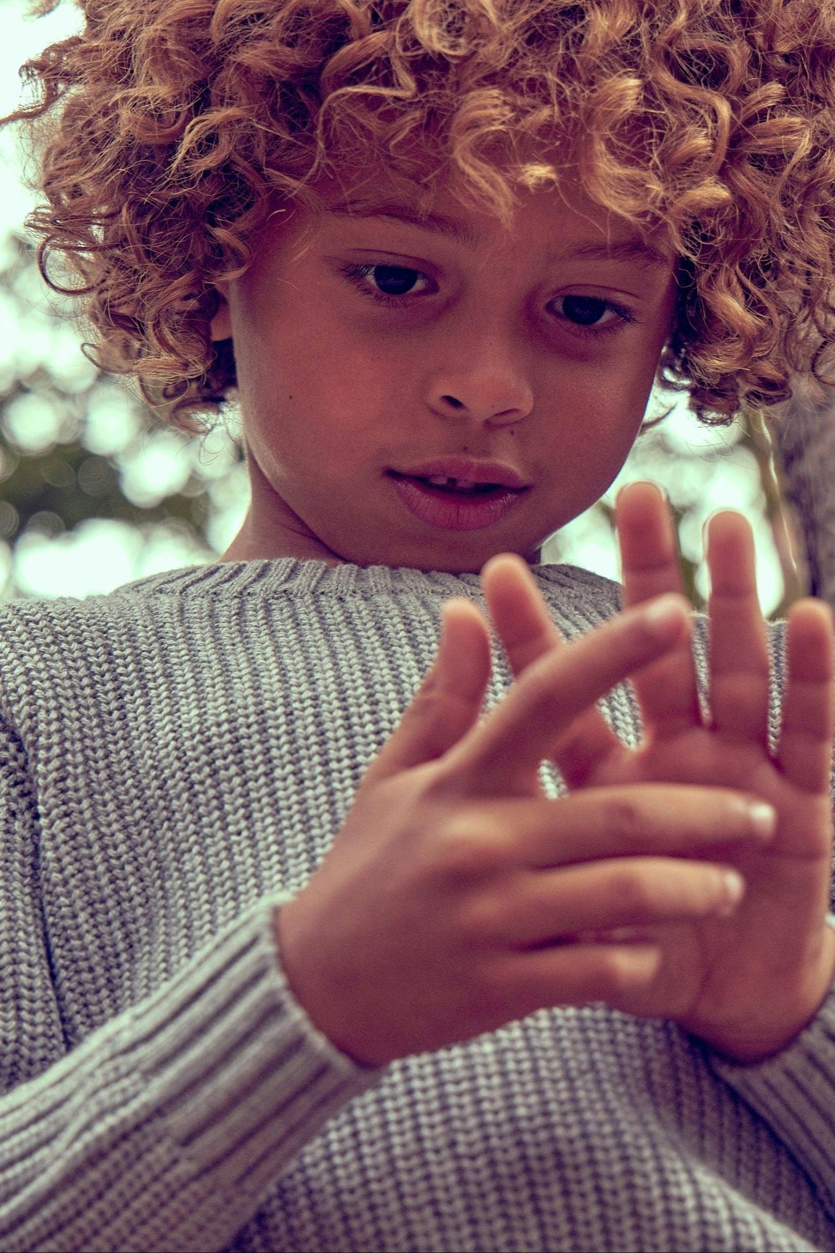 Boys Fisherman Jumper | Oxford Grey