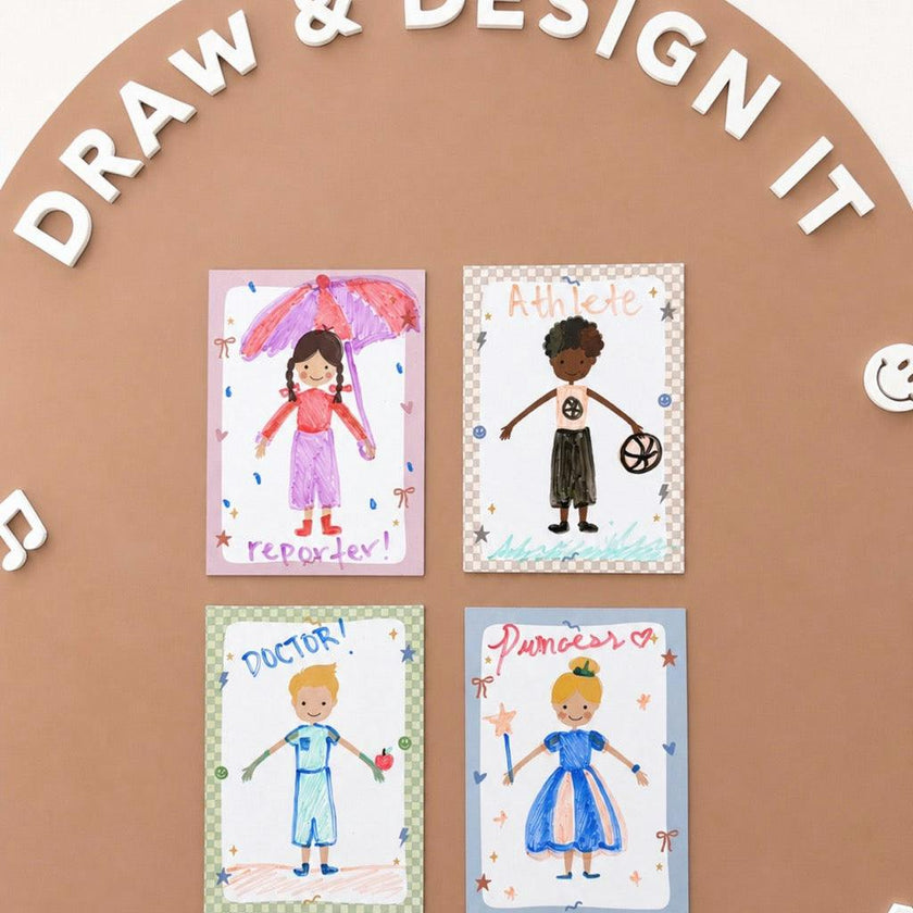 Magnetic Coloring Sheets - Design-a-Doll (8pc Set)