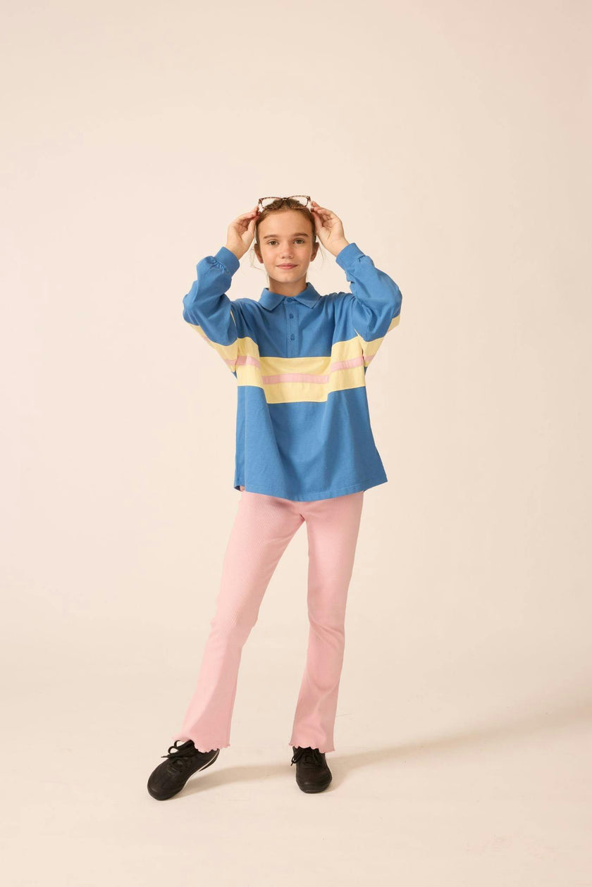 Ribbed Flares in Rhapsody Rose