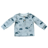 Boys Long Sleeve Henley Shirt in Buffalo