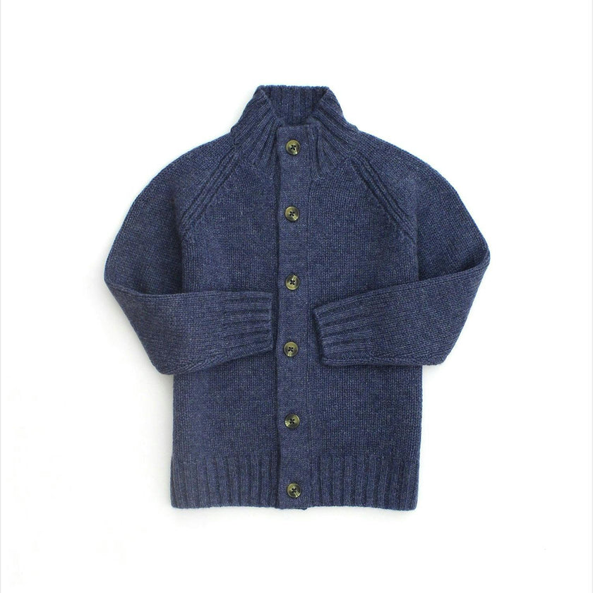 Children's Funnelneck Cardigan Denim