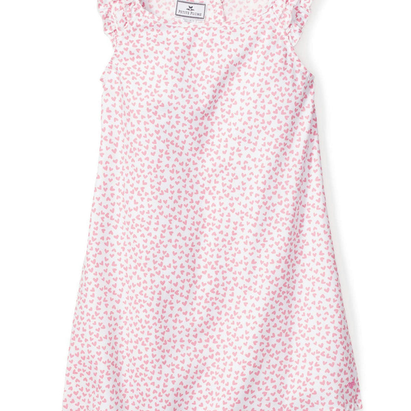 Girl's Twill Amelie Nightgown in Sweethearts