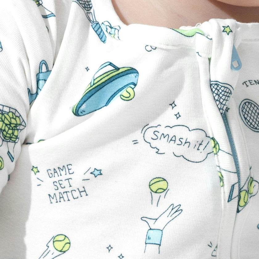 Tennis Bamboo Convertible Footie