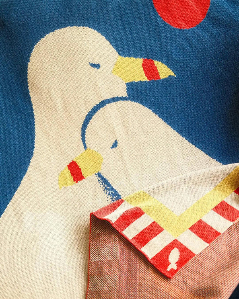 Lovebirds Knit Throw Blanket