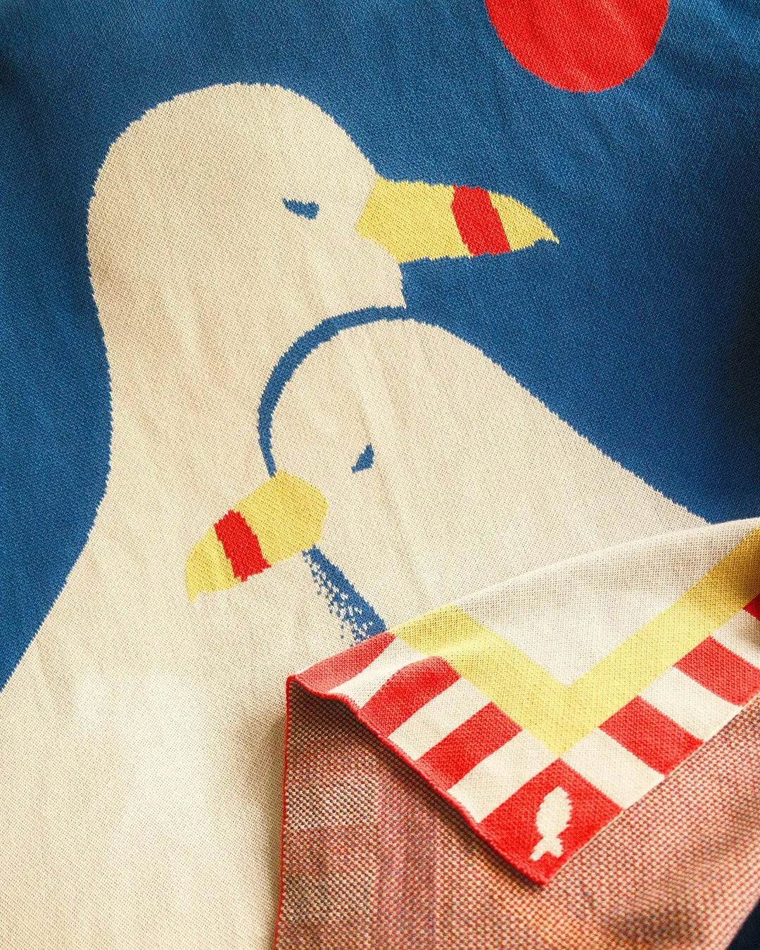Lovebirds Knit Throw Blanket