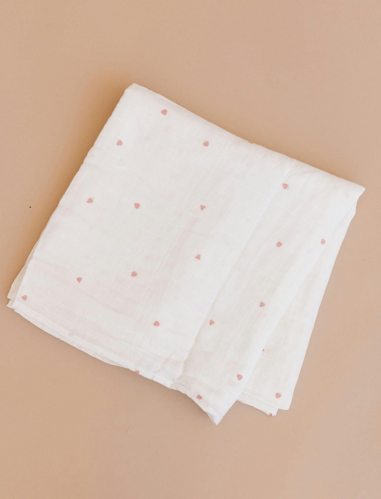 Strawberry Swaddle and Teether Set - Red Strawberry