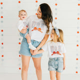 USA Stars & Bow Patch Short Sleeve Romper - White