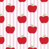Alden Girls' Pima Cotton Pajama Pant Set - Schoolhouse Apples Pink