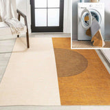 Demie Minimalist Graphic Circle Machine-washable Area Rug