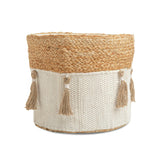 Cotton & Jute Boho Storage Bin