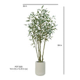 7' Artificial Willow Eucalyptus Tree with Artisan Planter