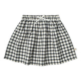 Organic Twill Skirt - Charcoal Plaid