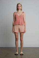 MALI STRIPE CAMI | IVORY + ROSSO STRIPE