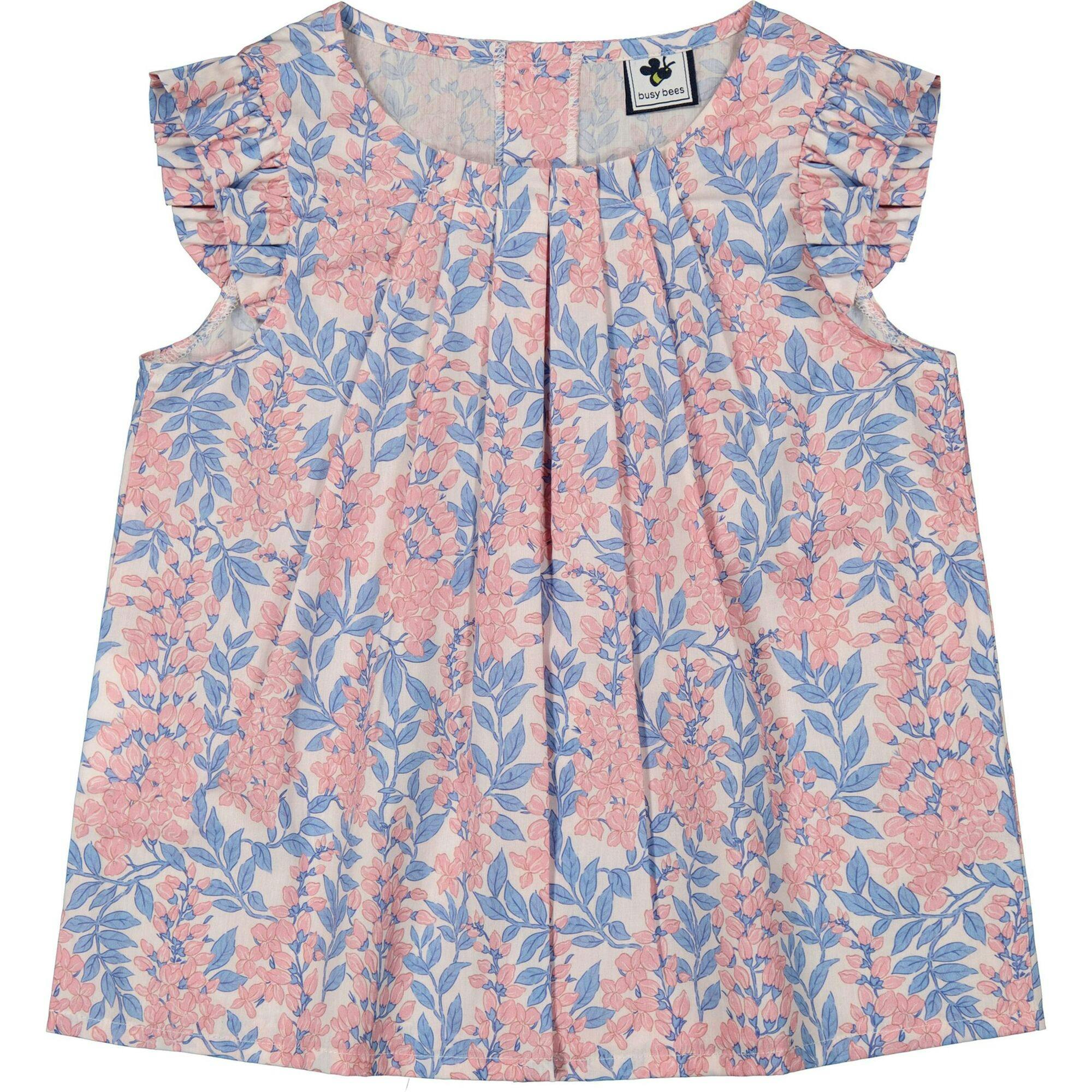 Lola Womens Blouse Ocean Blue Eyelet, Blue Eyelet