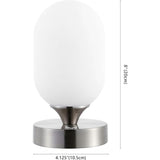 Eli 8" Modern Minimalist Rechargeable Integrated Portable LED Table Lamp