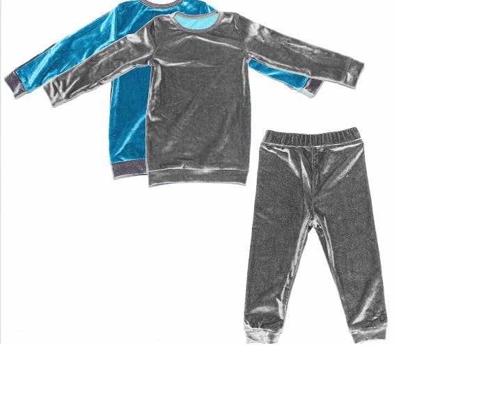Velour Color Block Set