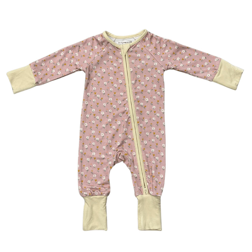 Baby Boy Long Sleeve Zip Romper in Dinosaur